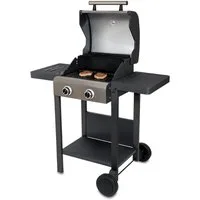 Unold Elektrogrill BUDDY - Elektrischer Outdoor BBQ Grill-Wagen, 2600 W, 45x40 cm Grillfläche, Gusseisen-Roste, zwei Edelstahl-Heizelemente