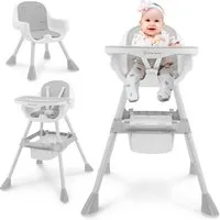 Moby-System Kinderstuhl Moby-System Magnolia 2in1 Hochstuhl - Grau