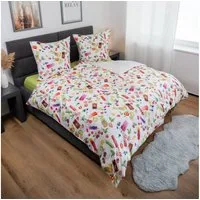 Janine Bettwäsche Mako-Baumwolle, Mako-Satin, 2 teilig, Früchte und Eis, Sommer, bunt