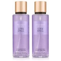 Victorias Secret Duft-Set Love Spell Fragrance Mist Doppelpack 2 × 250 ml, 2-tlg., Doppelpack mit fruchtig-floralem Duft und 500 ml Gesamtinhalt
