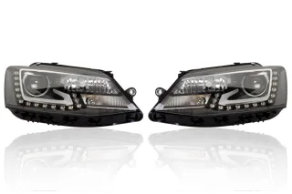 Bi-Xenon Scheinwerfer Set inkl. aLWR LED TFL für VW Jetta 5C