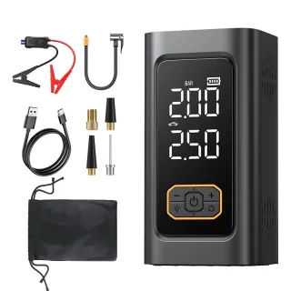 TUERBB T-N1 7000A Peak Car Jump Starter with 88W Air Compressor 150PSI Tire Inflator Type C Port Power Bank for Cars Tru