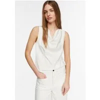 comma Blusentop Bluse Satin-Wasserfall-Top