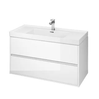 Neuesbad Serie 300 Waschtischunterschrank, B:994, T:447, H:533mm, weiss glänzend Lack 1S924-0211