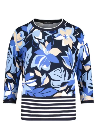 Betty Barclay - Feinstrickpullover dunkelblau/blau - Gr. - 44