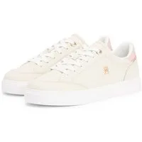 Tommy Hilfiger TH CHIC CUPSOLE Plateausneaker Freizeitschuh, Halbschuh, Schnürschuh mit goldfarbenem TH-Logo