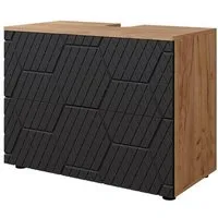 Vicco Waschbeckenunterschrank Irma, Anthrazit mit Wabenstruktur/Anthrazit, 41 x 58.6 cm mit 2 Sch... (1-St)