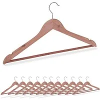 relaxdays Kleiderbügel Zedernholz 12er Set, (12-tlg)
