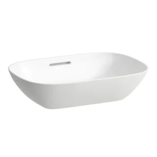 LAUFEN INO Waschtisch Schale 8123020001091, 50x36cm, ohne Hahnloch, mit Überl., Saphirkeramik