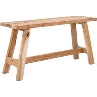 tinkaro Bank Barcelona Massivholz 90 x 25 x 45 cm Natur (1-St), Platzsparende Sitzbank aus Naturholz für verschiedene Wohnbereiche
