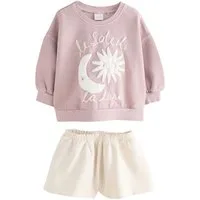 Next Pullover & Shorts Rundhals-Sweatshirt und Shorts im Set (2-tlg)