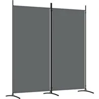 vidaXL Paravent 175 x 180 cm Paravent Anthrazit 175x180 cm Stoff Raumteiler für Privat