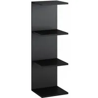 Vicco Bücherregal Paolo, Schwarz, 30 x 95 cm, 1-tlg.
