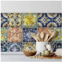 K&L Wall Art Fliesenaufkleber Klebefliese Sticker selbstklebend orientalische Märchen Boho Küche