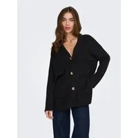 ONLY Strickjacke ONLIBI LS RIB LOOSE CARDIGAN KNT NOOS Viskosemischung, regular fit