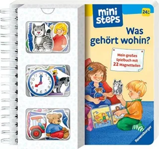 ministeps Bücher: Was gehört wohin?: Mein großes Spielbuch mit 22 Magnetteilen. Ab 24 Monaten