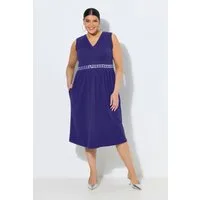 Ulla Popken Maxikleid Midikleid Stickerei Wickeloptik V-Ausschnitt
