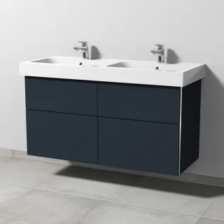 Sanipa 3way Waschtischunterbau zu Geberit iCon Waschtisch mit 4 Auszügen, Marine-Matt BP6561R