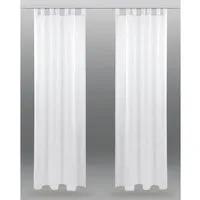 Bestlivings Vorhang (2 St), Schlaufen, transparent, Voile, Gardinenset "Transparent", 2 Schlaufenschals