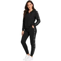 L.gonline Jogginganzug Damen Freizeitanzug, Sportlich, mit Streifen 526 (Packung, 2-tlg., im modischem Design), Fitness Freizeit Casual