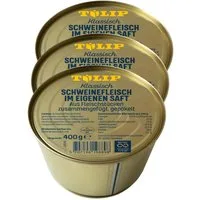 TULIP Wurstkonserve Schweinefleisch im eigenen Saft 400g Fleisch Schwein Frühstücksfleisch