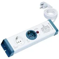 interBär interBär 8110-001.01 Steckdosenleiste 2fach Weiß, Blau Schutzkontakt 1 Steckdosenleiste (Kabellänge 1.50 m)