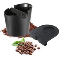 MOPUEA Tischrestebehälter Zubehör für Kaffeemaschinen Kaffeesatzbehälter 2-teiliges Set, abnehmbare Klopfstange und rutschfester Boden, Espresso-Zubehör