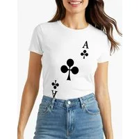 MoonWorks Print-Shirt Damen T-Shirt Kartenspiel Kostüm Spielkarten Gruppenkostüm Karten mit Print