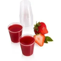 Vivaloo Schnapsglas Wiederverwendbare, 300-tlg., Kunststoff, 2cl mit Eichstrich / Spülmaschinengeeignet