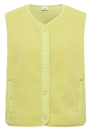CECIL - Teddy-Weste mit Softshelldetails citrin green - Gr. - L
