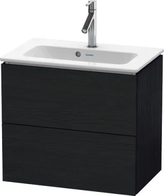 Duravit L-Cube Waschtischunterbau wandhängend Eiche Schwarz Matt 620x391x550 mm - LC625601616 LC625601616