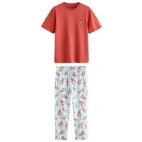 Next Pyjama Jersey-Schlafanzug mit kurzen Ärmeln, Hummer-Print (2 tlg)