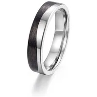 Adam & Eve Trauring Carbon/Titan - Eheringe, Partnerringe "AEC54M" ohne & mit Zirkonia