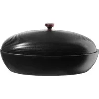 ASA SELECTION Brotkasten mit Deckel KITCHEN'ART, Schwarz, B 32 x T 18 cm, Steinzeug, (1-tlg), mit Luftlöchern