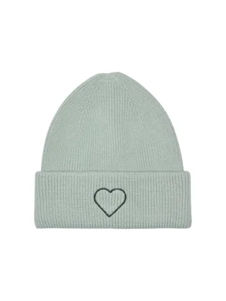 ONLY - ONLALPHA LIFE EMBROIDERED RIB BEANIE CC Green Milieu - Gr. - ONE SIZE