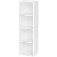 Woltu Bücherregal, 1-tlg., Bücherregal aus MDF weiß 30x24x106 cm