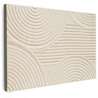 MuchoWow Leinwandbild, Beige, Textil, Kiefer, Abstrakt, Rechteckig, 90x60 cm, FSC 100%, gerahmt, Bilder und Zubehör, Wandbilder, Leinwandbilder