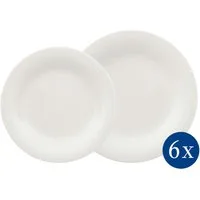 vivo Villeroy & Boch Group Teller-Set Essential White Teller Set 12tlg, Premium Porcelain