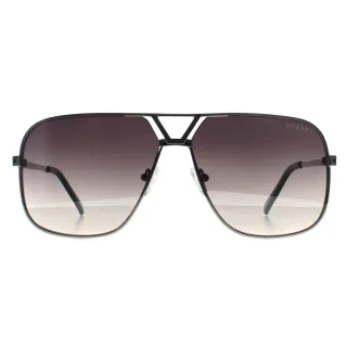Guess Aviator Unisex Glänzend Leicht Nickeltin Rauch Grau Gradient GO00066