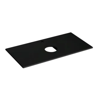 VitrA New Metropole Konsolenplatte 100 x 50 cm zu Aufsatzschale rund Schwarz Matt,7544B483-1826 7544B483-1826
