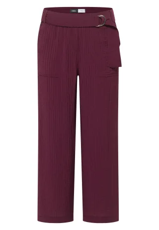 CECIL - 7/8 High Waist Wide Leg Hose im Loose Fit sweet grape red - Gr. - 7