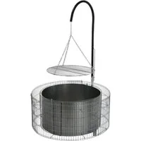 Bellissa Holzkohlegrill Feuerstelle Grillgalgen Grillrost - Schwenkgrill - DIY 92x40cm