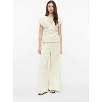s.Oliver Chinos Hose Wide-Leg-Hose aus Leinenmix mit Seitenschlitz