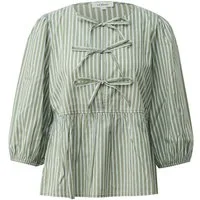 s.Oliver Schlupfbluse 3/4-Arm-Bluse im Streifen-Look und mit Schleifen