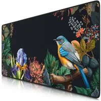 Titanwolf Gaming Mauspad XXL Speed Mousepad 900 x 400 x 3 mm, Schreibtischauflage, abwaschbar, rutschfeste Rückseite, Geschwindigkeit & Präzision, Modern Floral