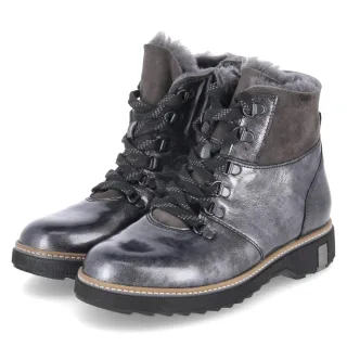 Waldläufer Winterstiefeletten HITOMI - Gr. 42 - Grau - Lackleder