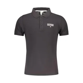Accademia Militare Schwarzes Baumwoll-Polo für Herren