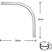 Garduna Gardinenschiene Rundbogen für halbrunde Schleuderschiene, verschraubt, Aluminium
