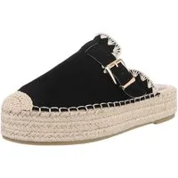 Ital-Design Damen Mules Freizeit Plateausandaletten (88930257) Flach Pantoletten in Schwarz