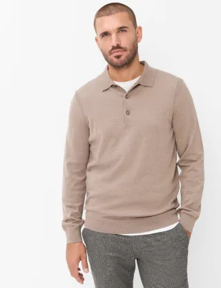 Brax Herren Pullover Style PASCAL cappucino, braun, Gr. XS